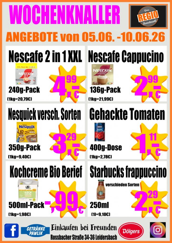 wochenknaller regio heimatmarkt ab 5.6. nescafe