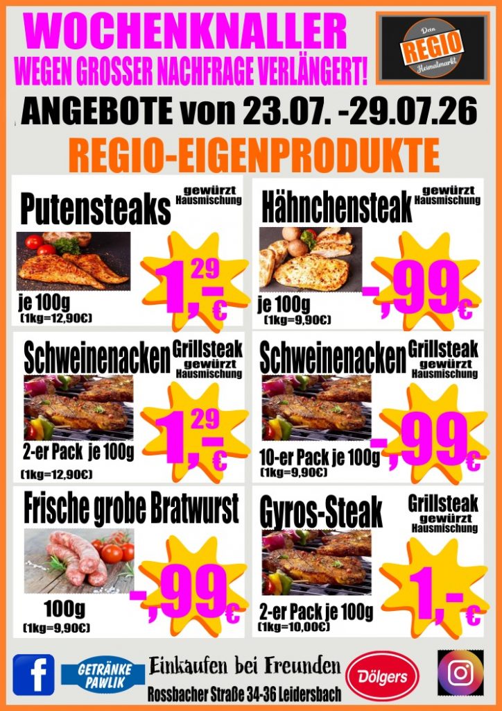 wochenknaller regio eigenprodukte ab 23.07.2026