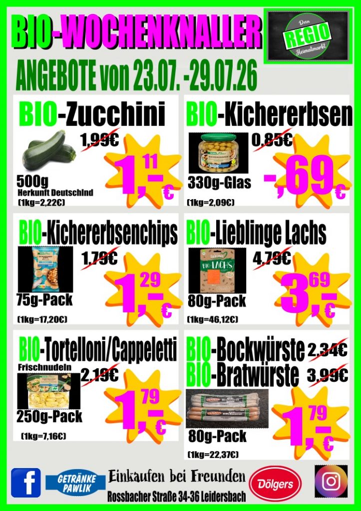 wochenknaller regio heimatmarkt bio ab 23.07.2026