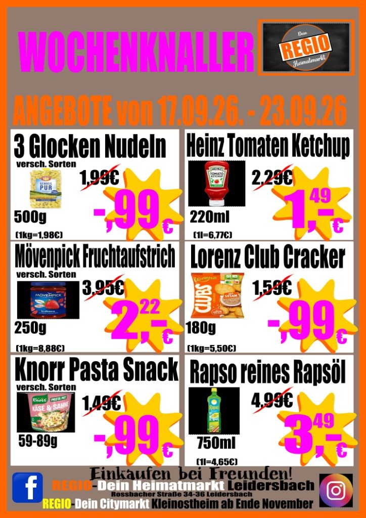 Angebote & Aktionen regio wochenknaller teil 1 ab 17.09.2026